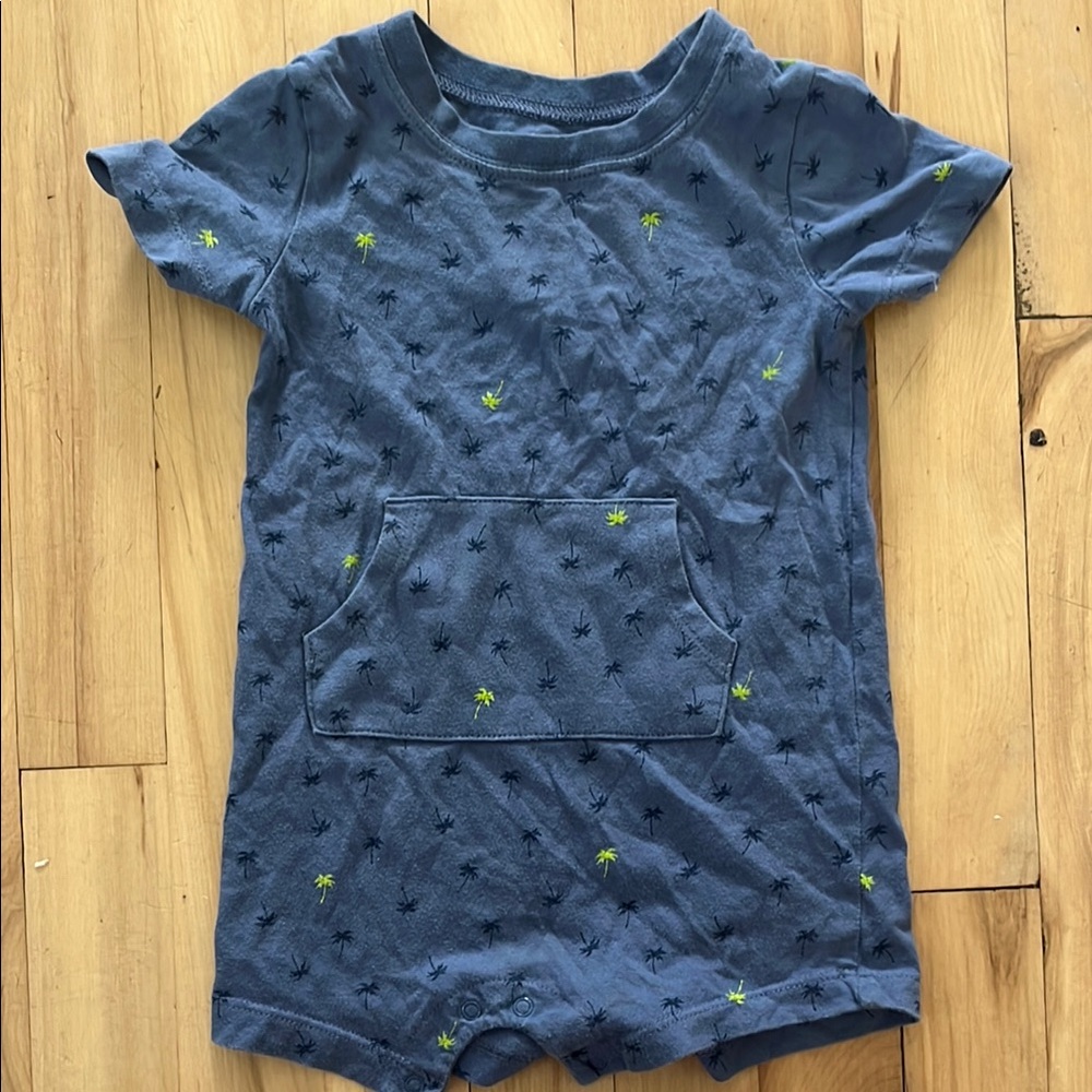 George Blue Star Print Crew Neck T-Shirt